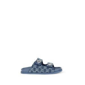 Gucci Blue Cotton Flat Women's Sandals
